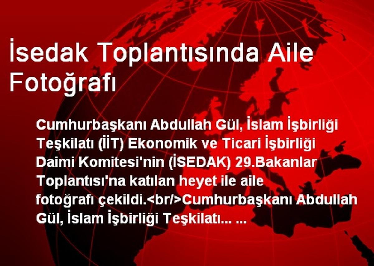 İsedak Toplantısında Aile Fotoğrafı