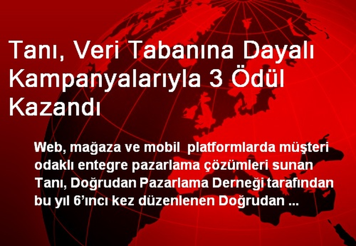Tanı, Veri Tabanına Dayalı Kampanyalarıyla 3 Ödül Kazandı