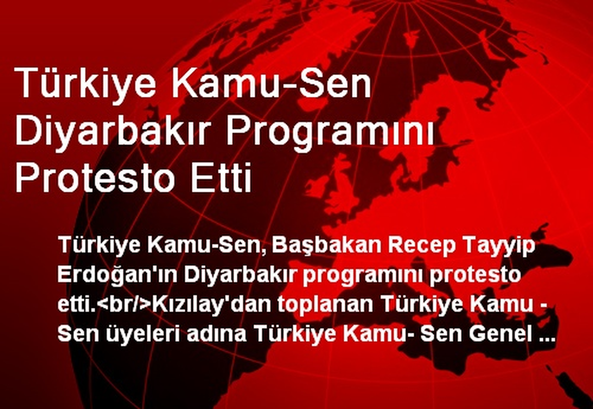 Türkiye Kamu-Sen Diyarbakır Programını Protesto Etti