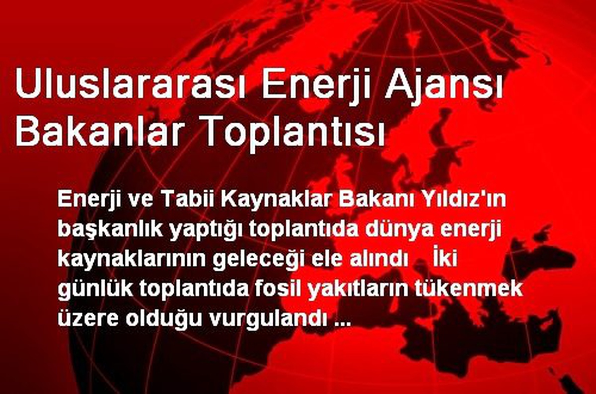 Uluslararası Enerji Ajansı Bakanlar Toplantısı
