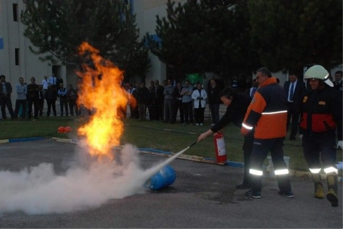 Elazığ\'da Yangın Tatbikatı Yapıldı