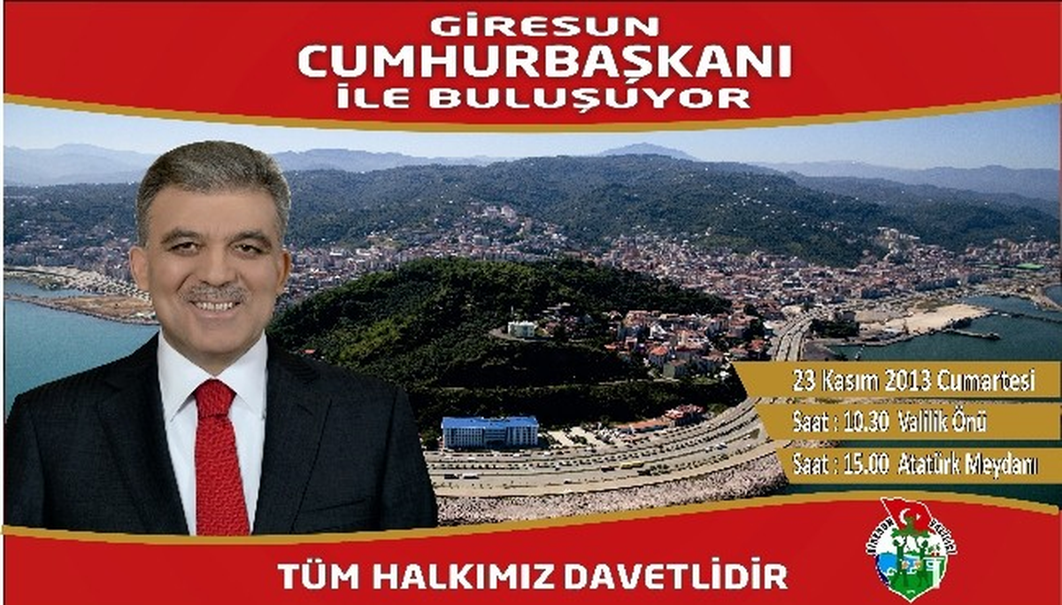 Giresun\'da Cumhurbaşkanı Heyecanı