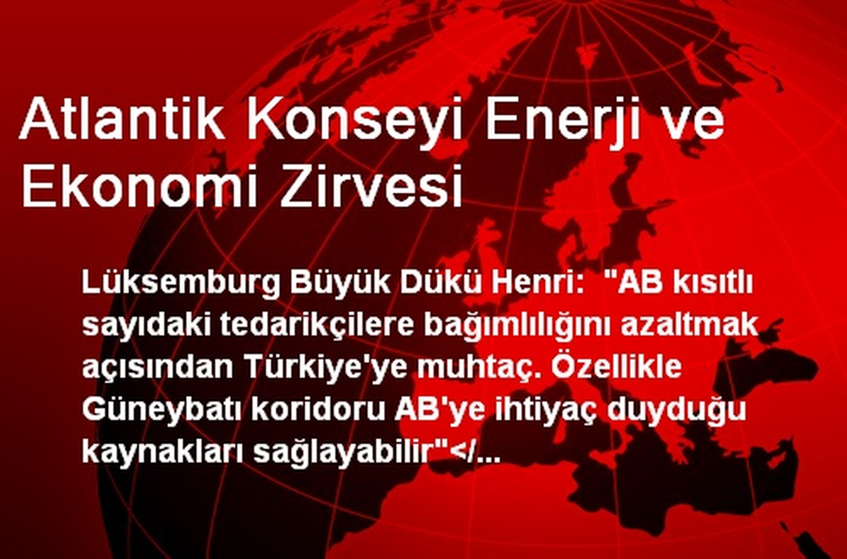 Atlantik Konseyi Enerji ve Ekonomi Zirvesi