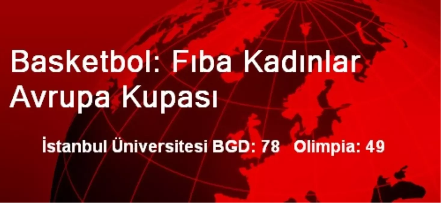 Basketbol: Fıba Kadınlar Avrupa Kupası