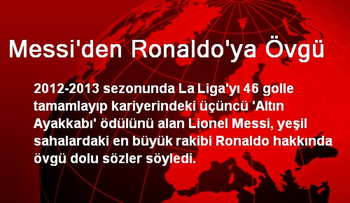 Messi\'den Ronaldo\'ya Övgü