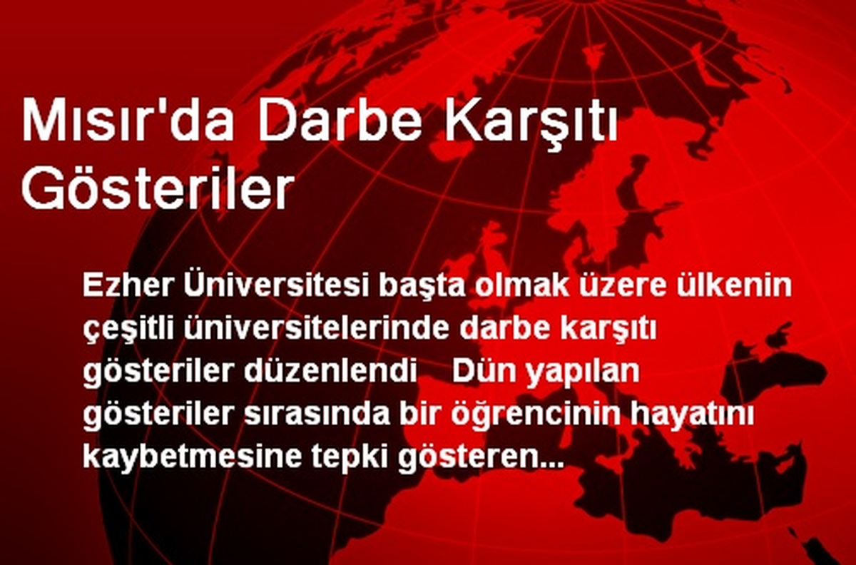 Mısır\'da Darbe Karşıtı Gösteriler