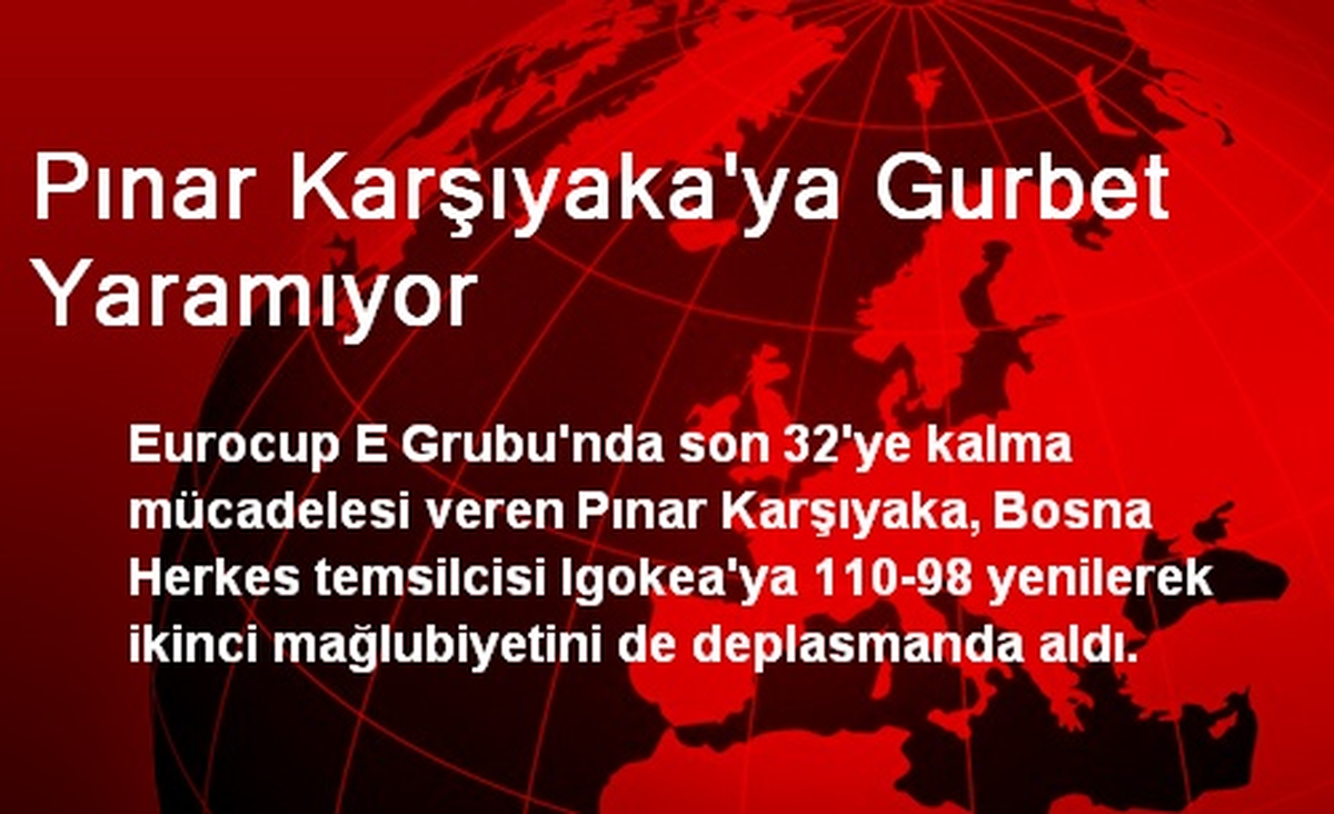 Pınar Karşıyaka\'ya Gurbet Yaramıyor