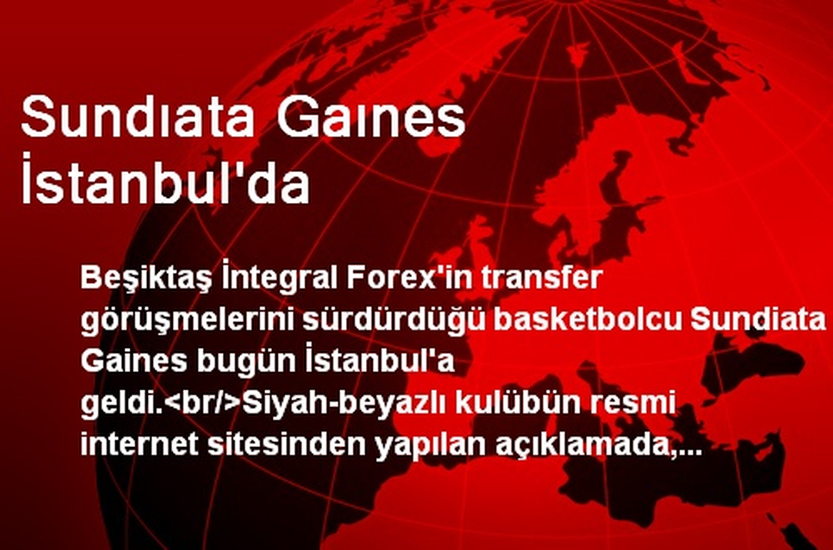 Sundıata Gaınes İstanbul\'da