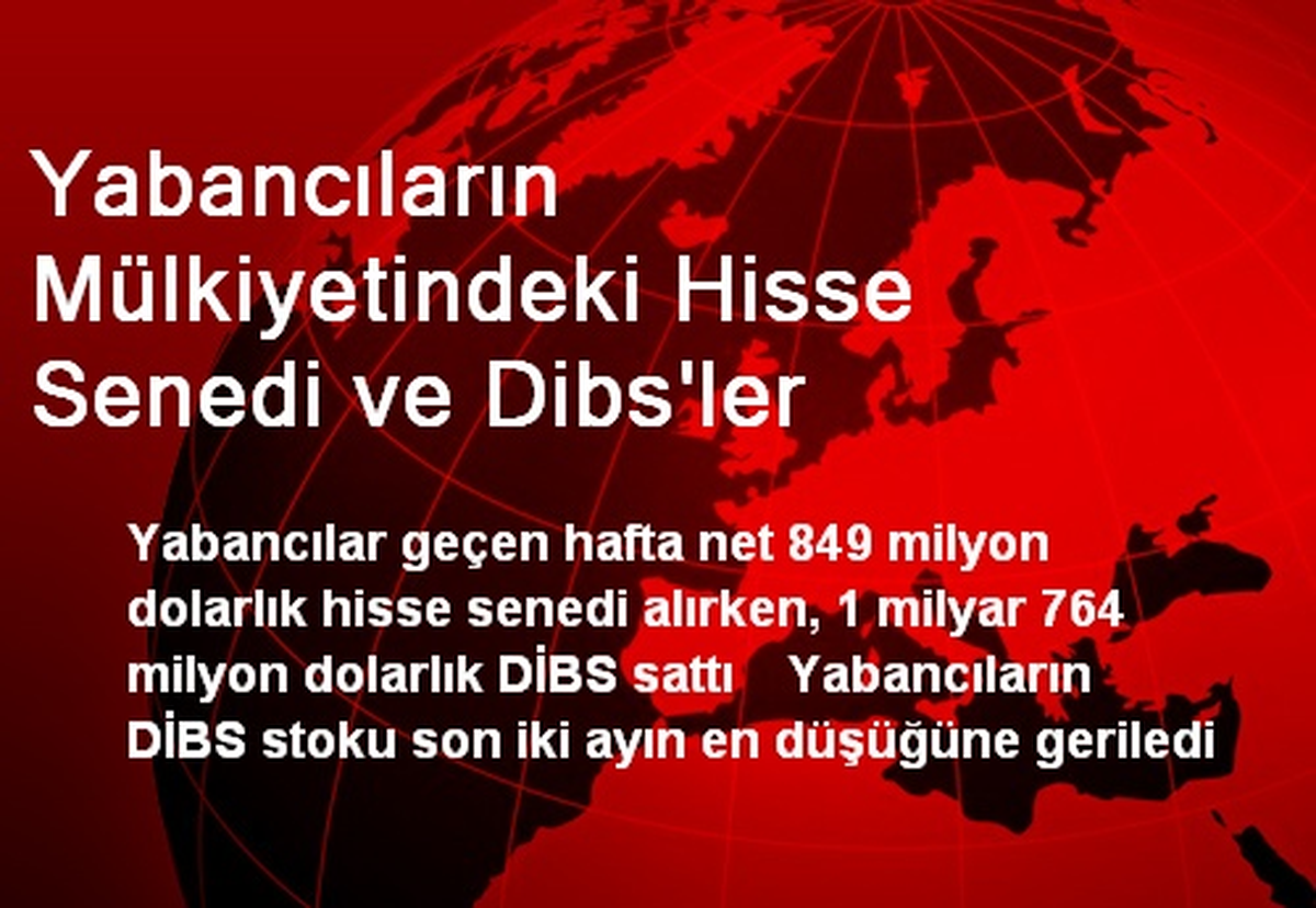 Yabancıların Mülkiyetindeki Hisse Senedi ve Dibs\'ler