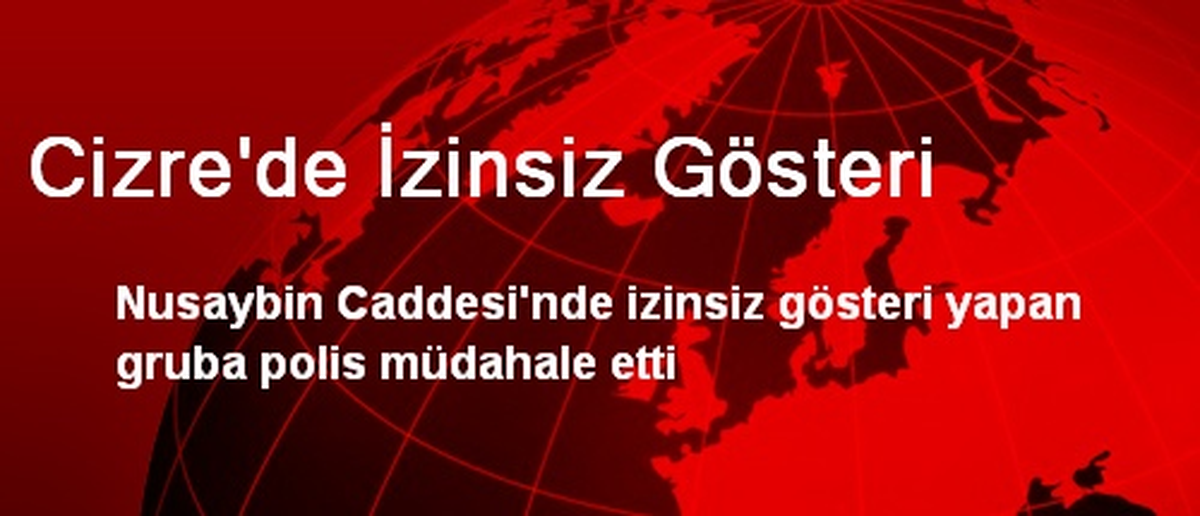 Cizre\'de İzinsiz Gösteri