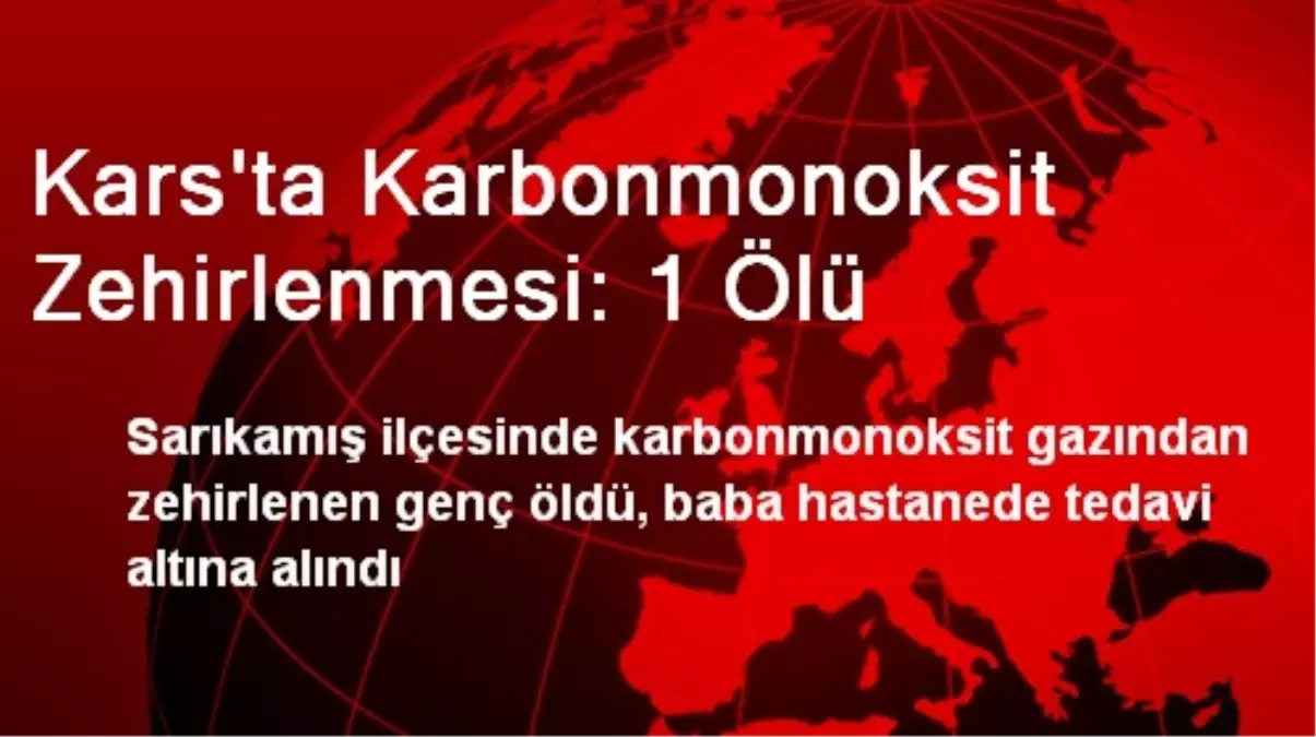 Kars\'ta Karbonmonoksit Zehirlenmesi: 1 Ölü