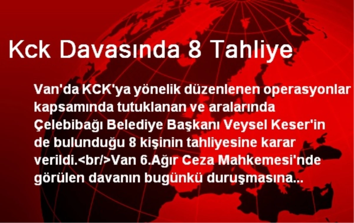 Van\'daki KCK Davasında 8 Kişi Tahliye Edildi