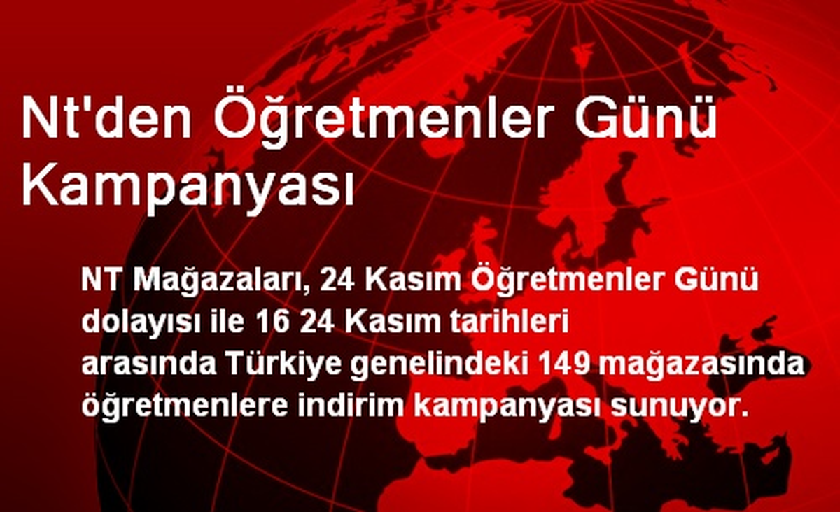 Nt\'den Öğretmenler Günü  Kampanyası