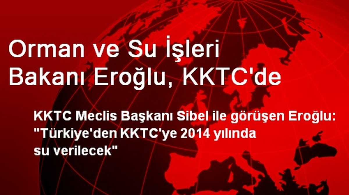 Türkiye\'den KKTC\'ye 2014 Yılında Su Verilecek