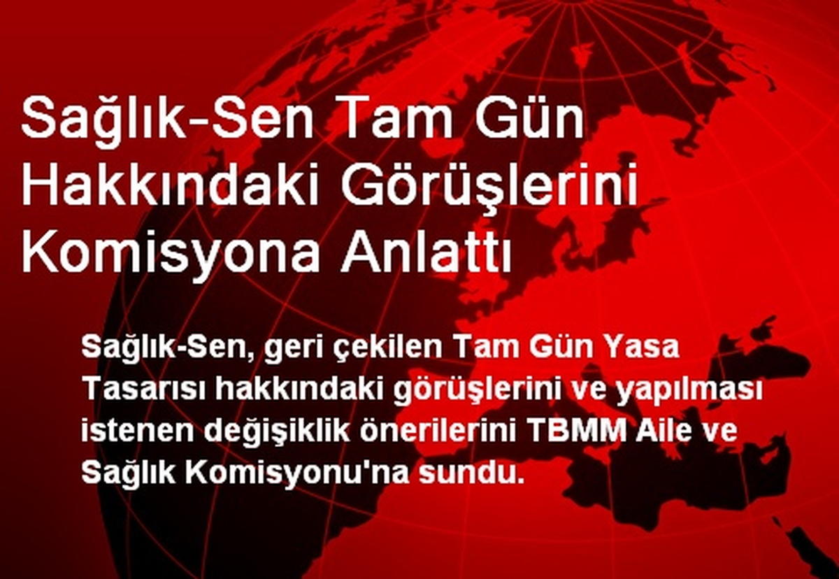 Sağlık-Sen Tam Gün Hakkındaki Görüşlerini Komisyona Anlattı
