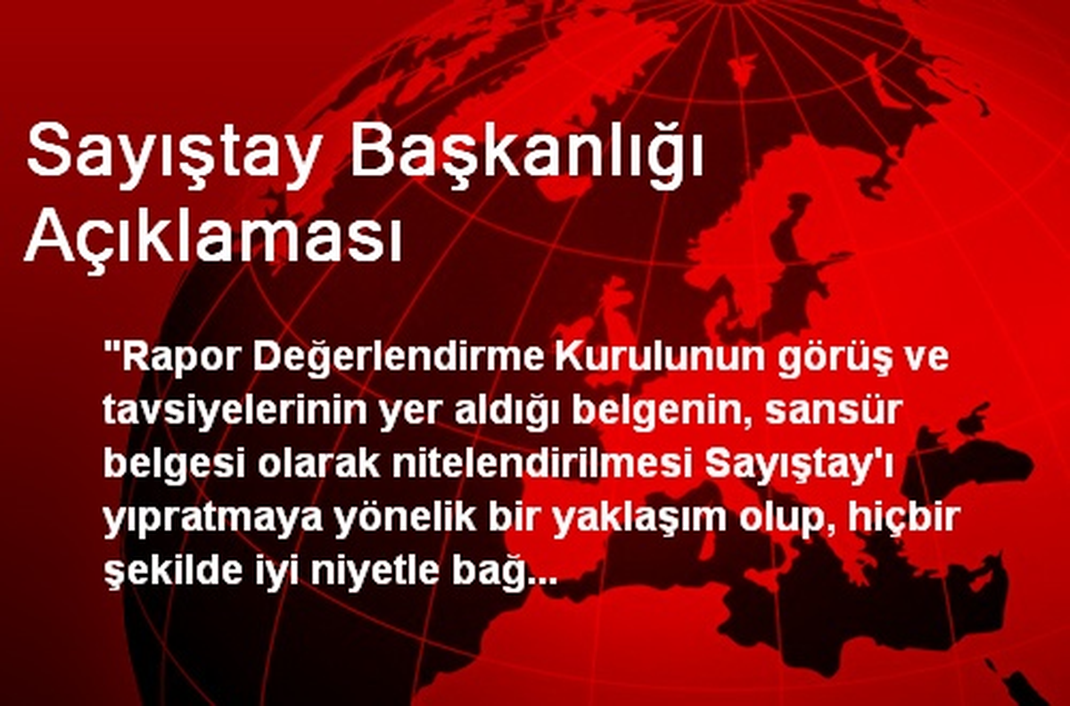 Sayıştay Başkanlığı Açıklaması