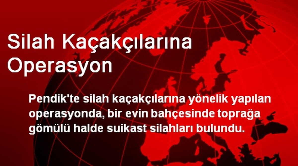 Silah Kaçakçılarına Operasyon
