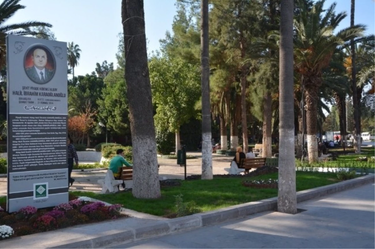 Şehit Albay Halil İbrahim Karaoğlanoğlu Parkı\'nın Tabelası ve Anıtı Yenilendi