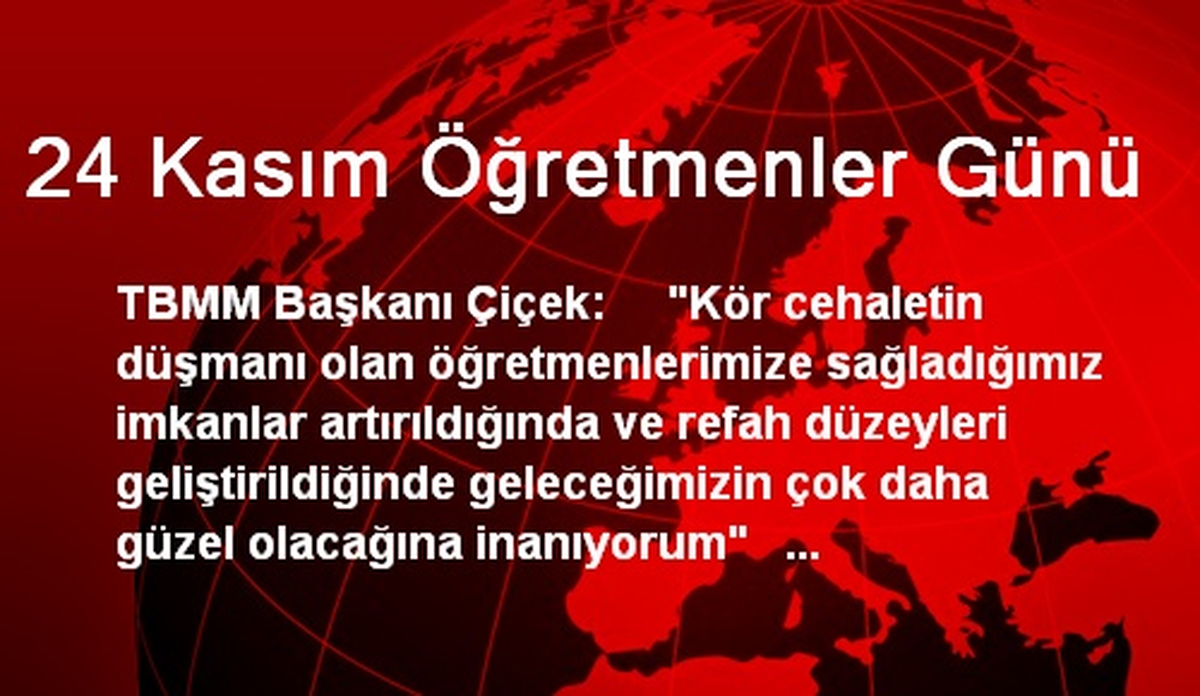 24 Kasım Öğretmenler Günü