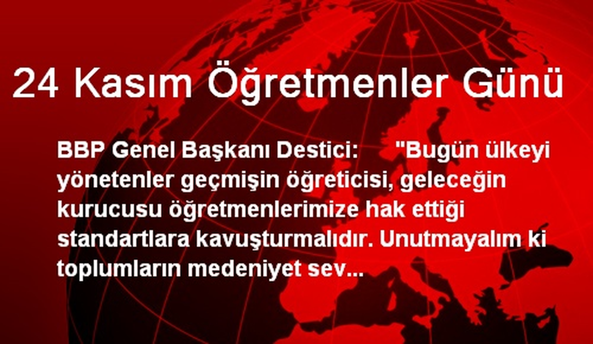 24 Kasım Öğretmenler Günü