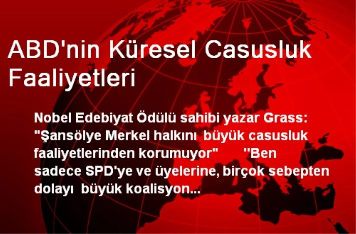 ABD\'nin Küresel Casusluk Faaliyetleri