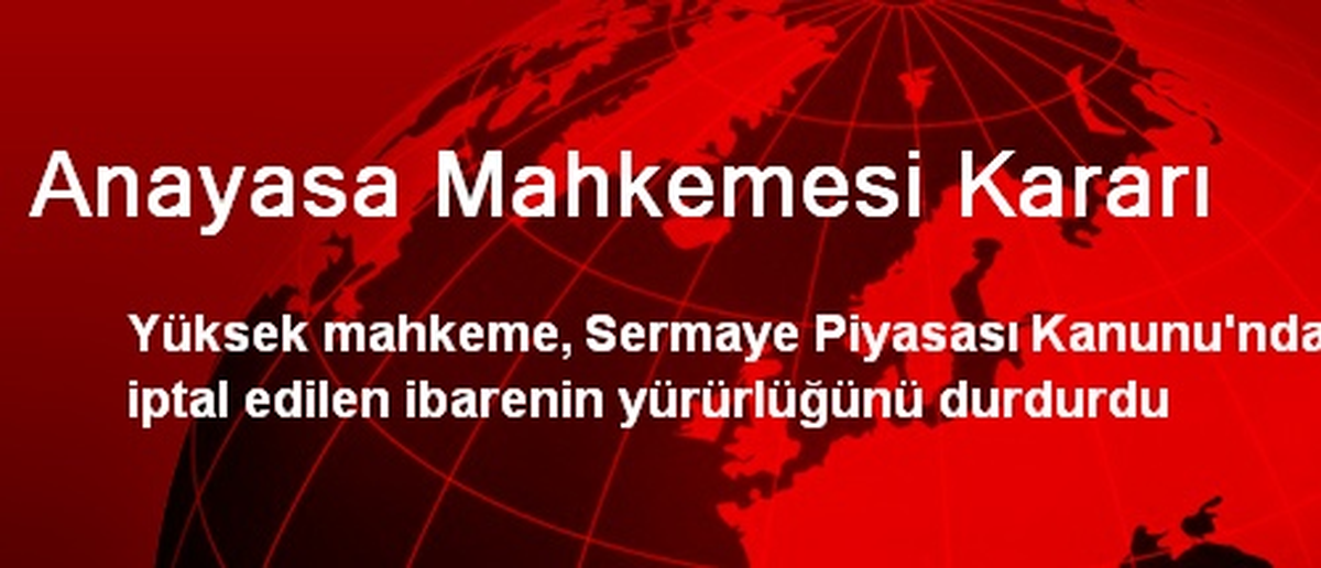 Anayasa Mahkemesi Kararı
