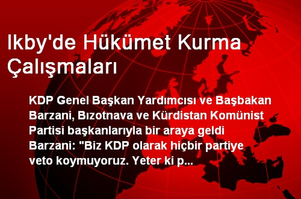 Ikby\'de Hükümet Kurma Çalışmaları