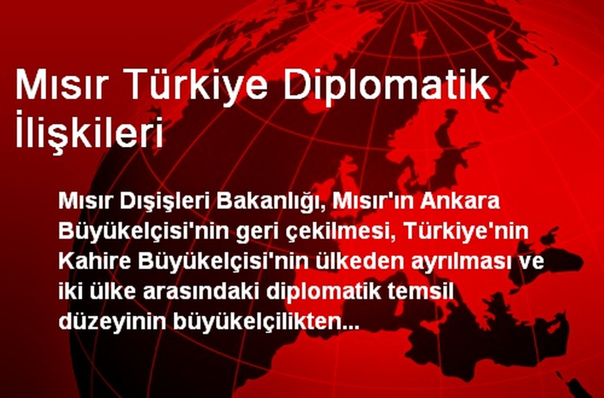 Mısır Türkiye Diplomatik İlişkileri