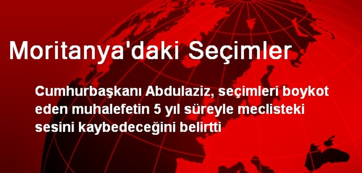 Moritanya\'daki Seçimler