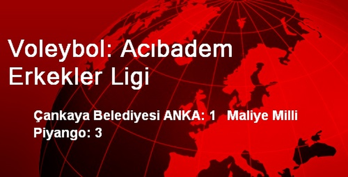 Voleybol: Acıbadem Erkekler Ligi