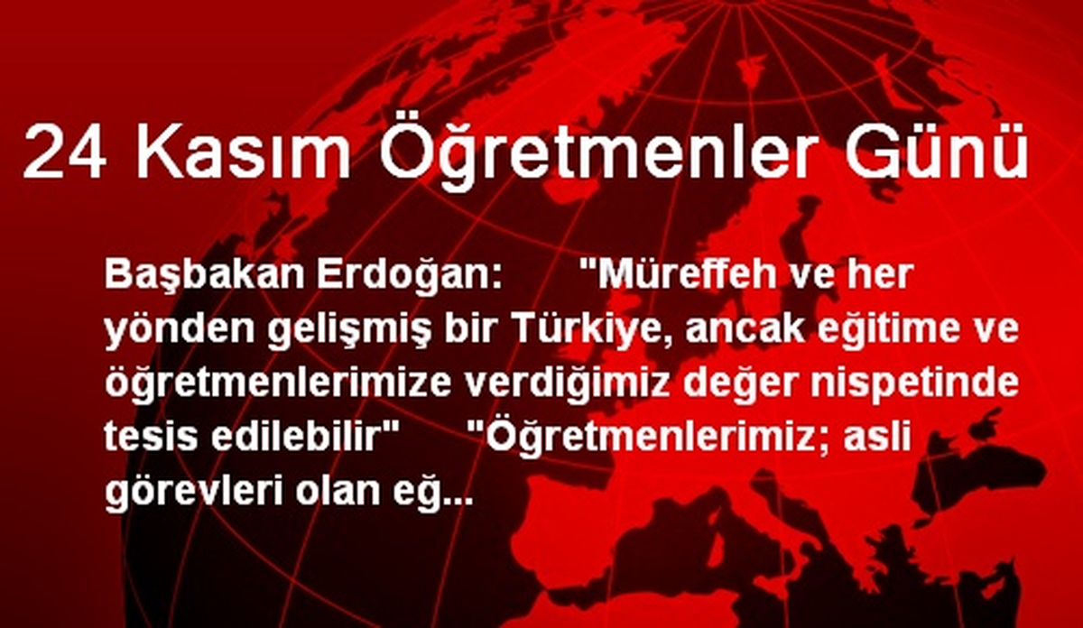 24 Kasım Öğretmenler Günü