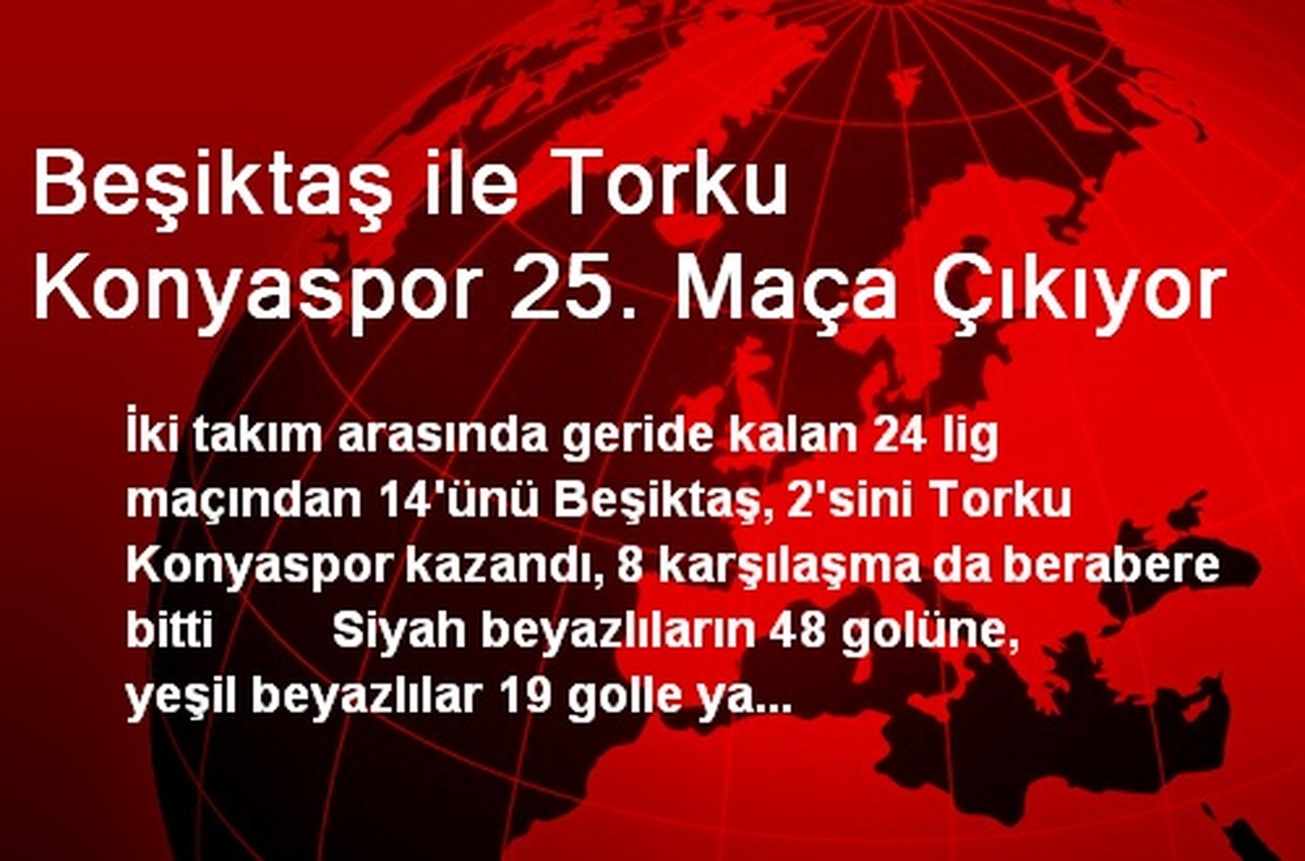 Beşiktaş ile Torku Konyaspor 25. Maça Çıkıyor