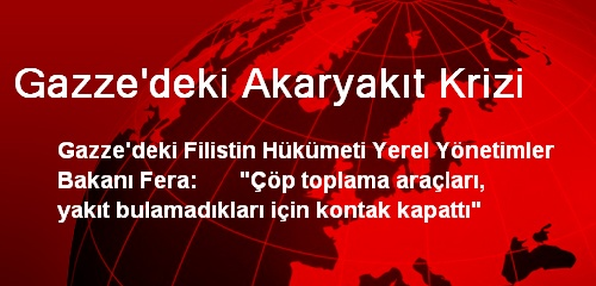 Gazze\'deki Akaryakıt Krizi