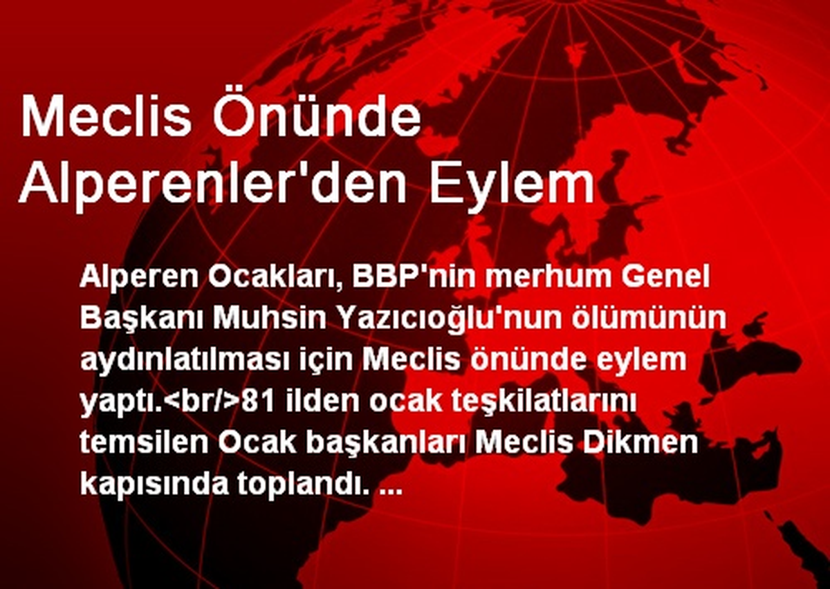 Meclis Önünde Alperenler\'den Eylem