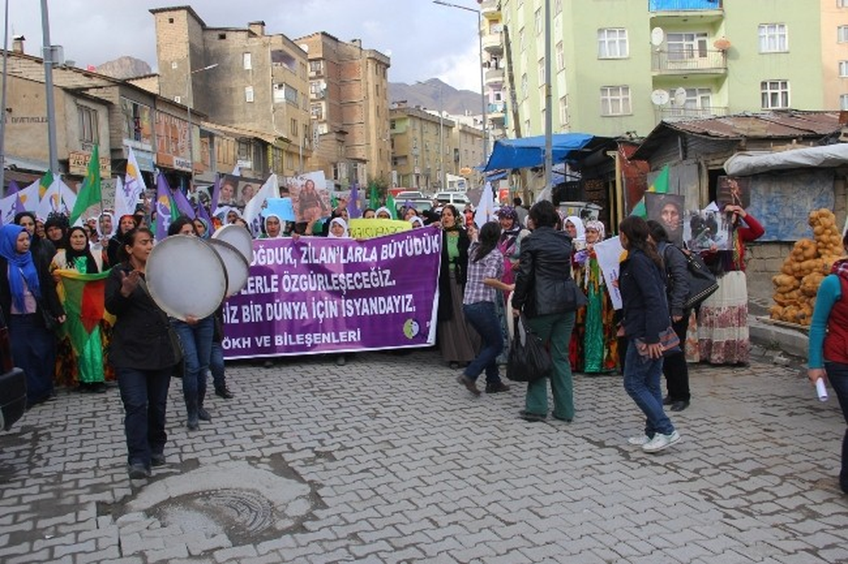 Hakkari\'de Kadına Şiddet Kınandı
