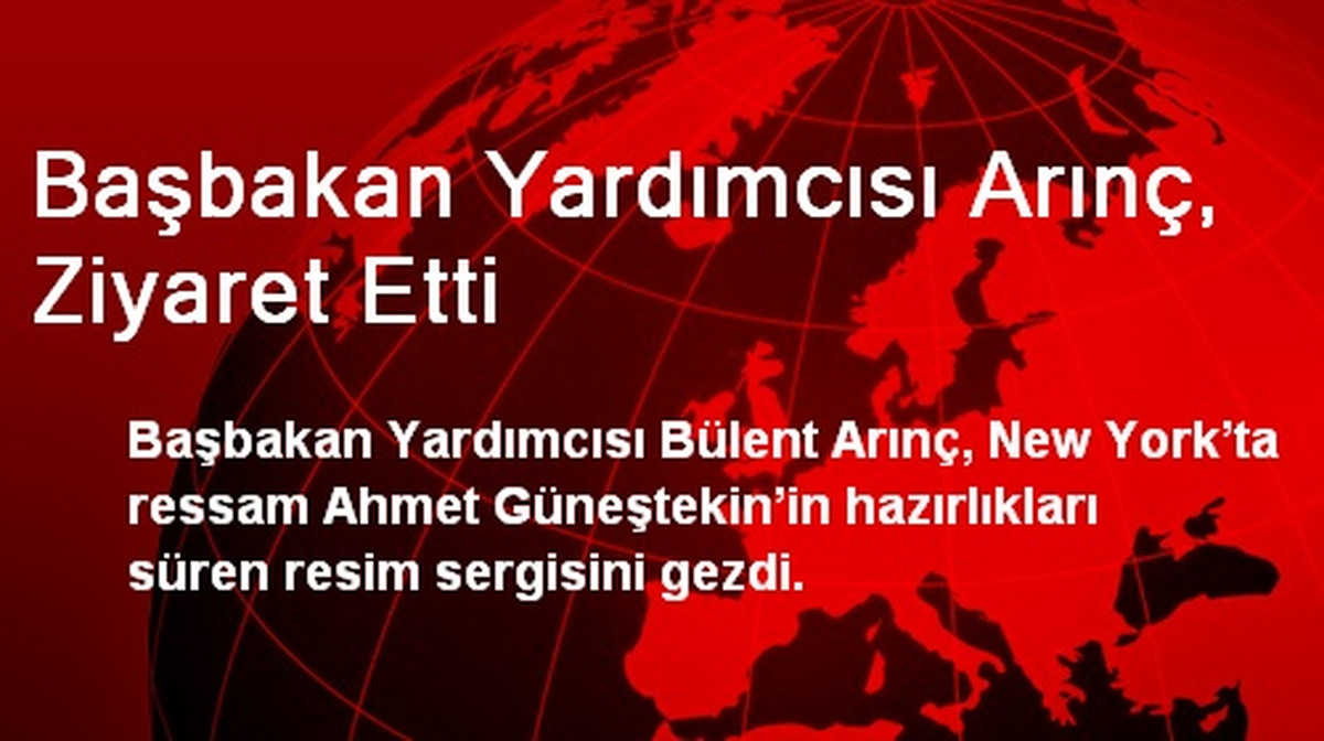 Başbakan Yardımcısı Arınç, Ressam Güneştekin\'in Sergisini Ziyaret Etti