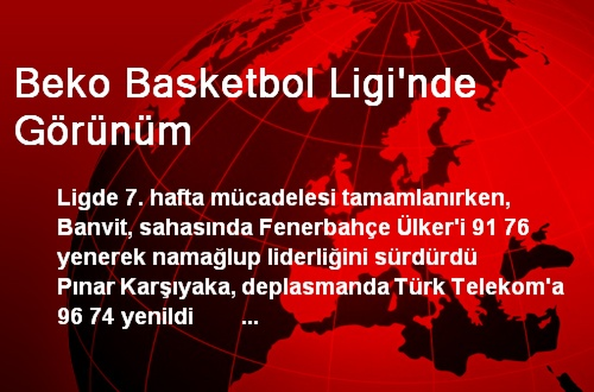 Beko Basketbol Ligi\'nde Görünüm