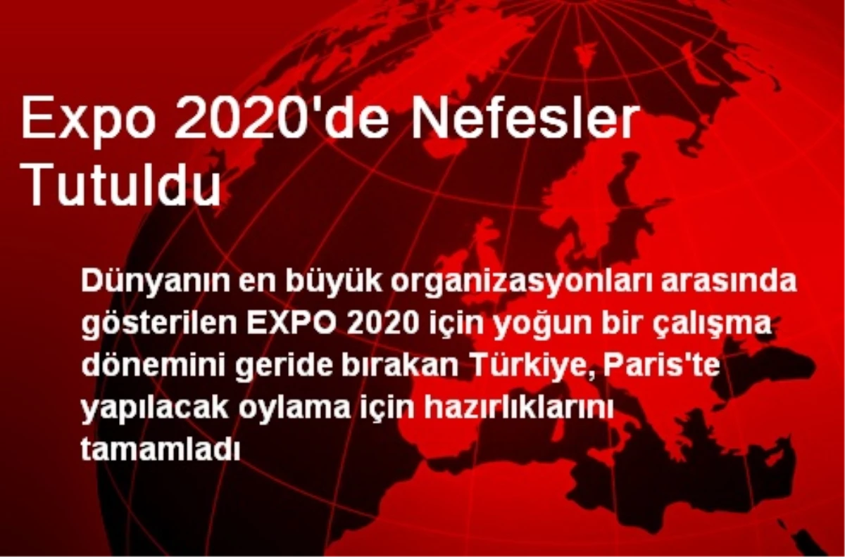 EXPO 2020\'de Nefesler Tutuldu