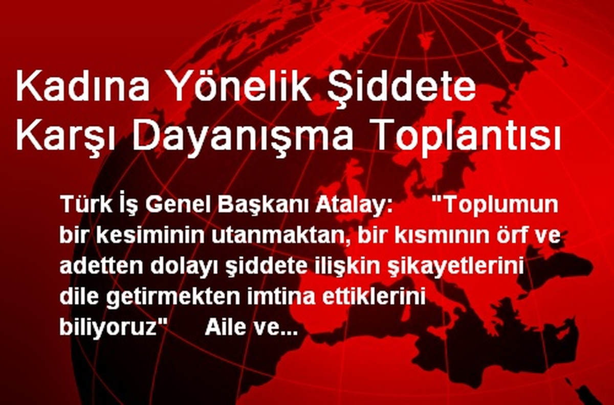 Kadına Yönelik Şiddete Karşı Dayanışma Toplantısı