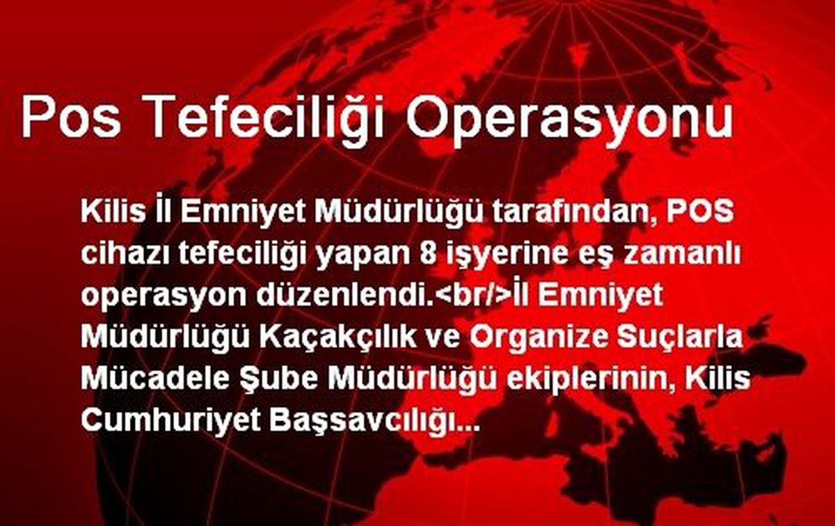 Pos Tefeciliği Operasyonu
