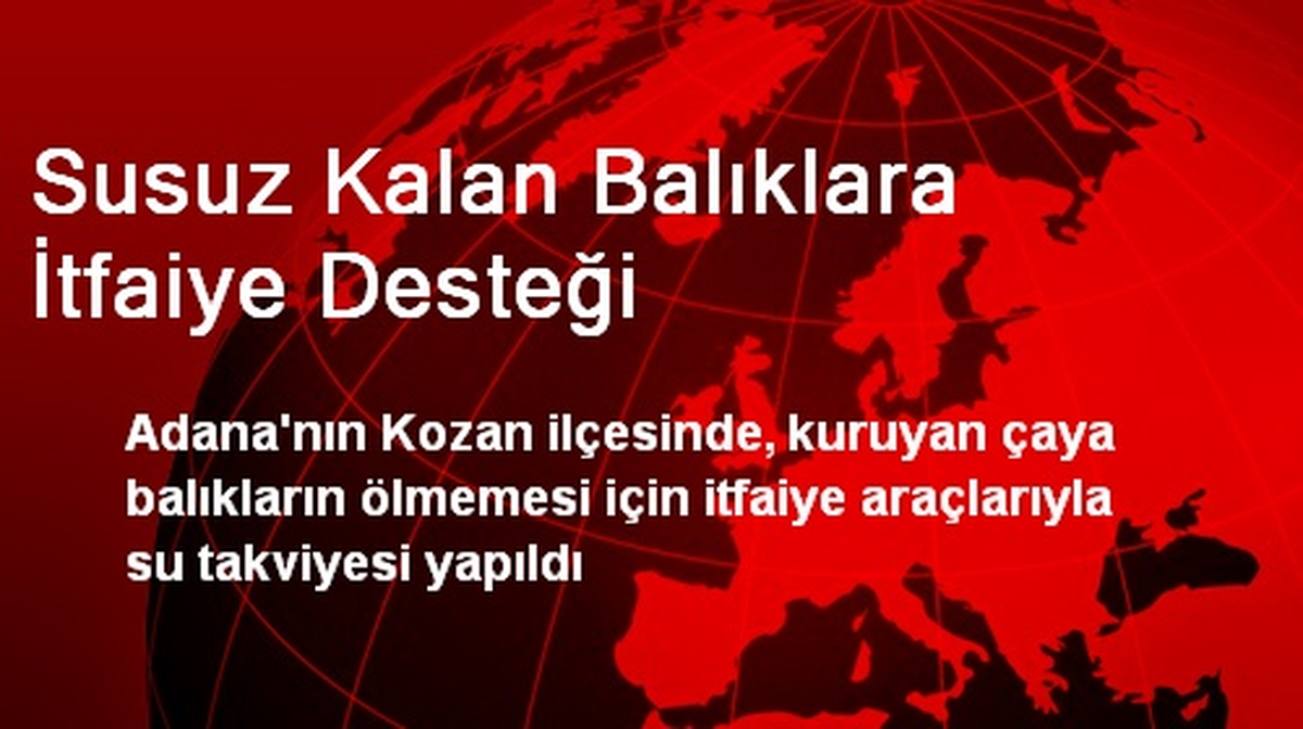 Susuz Kalan Balıklara İtfaiye Desteği