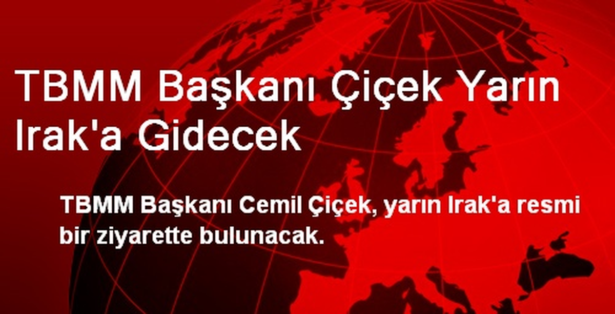 TBMM Başkanı Çiçek Yarın Irak\'a Gidecek
