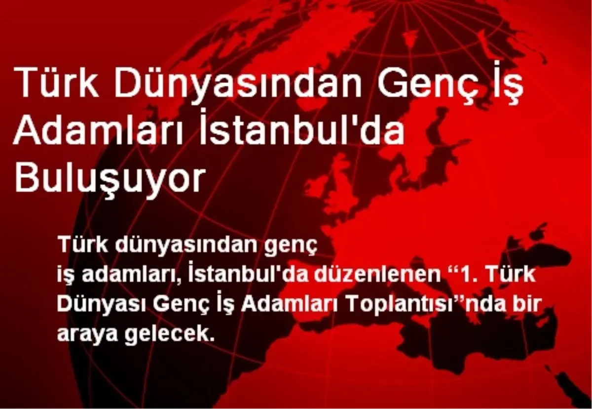 Türk Dünyasından Genç İş Adamları İstanbul\'da Buluşuyor