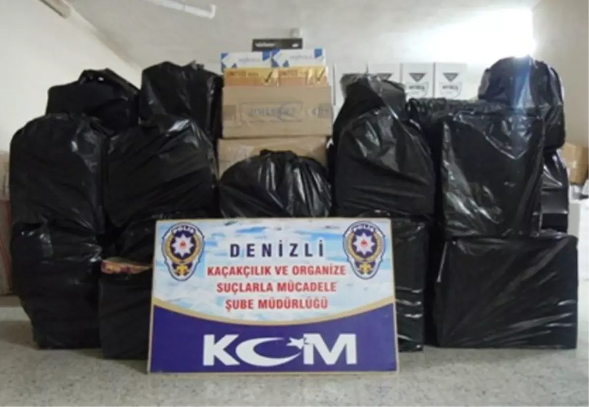 Denizli\'de Kaçak 16 Bin Paket Sigara Ele Geçirildi