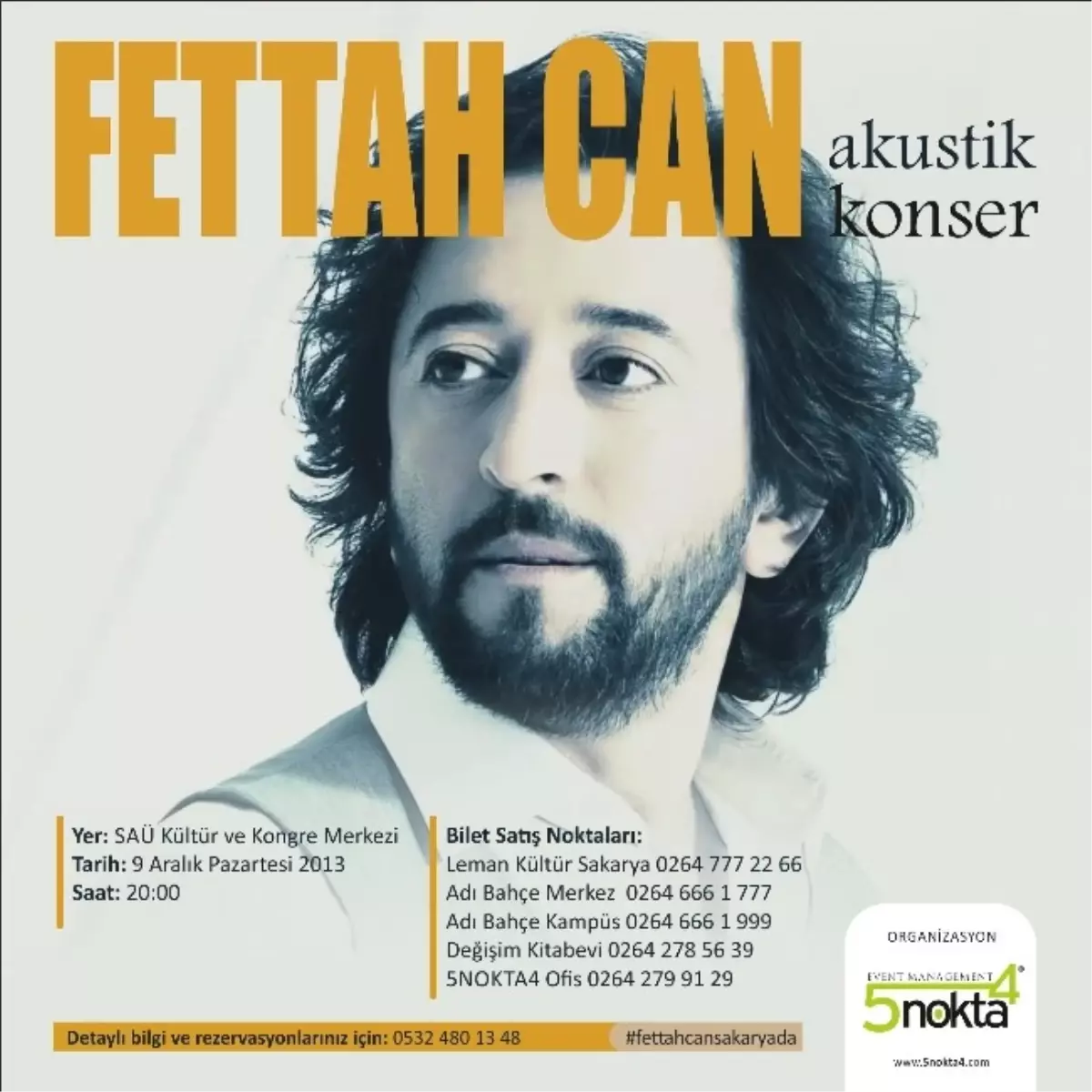 Fettah Can Sakarya\'da İlk Kez Konser Verecek