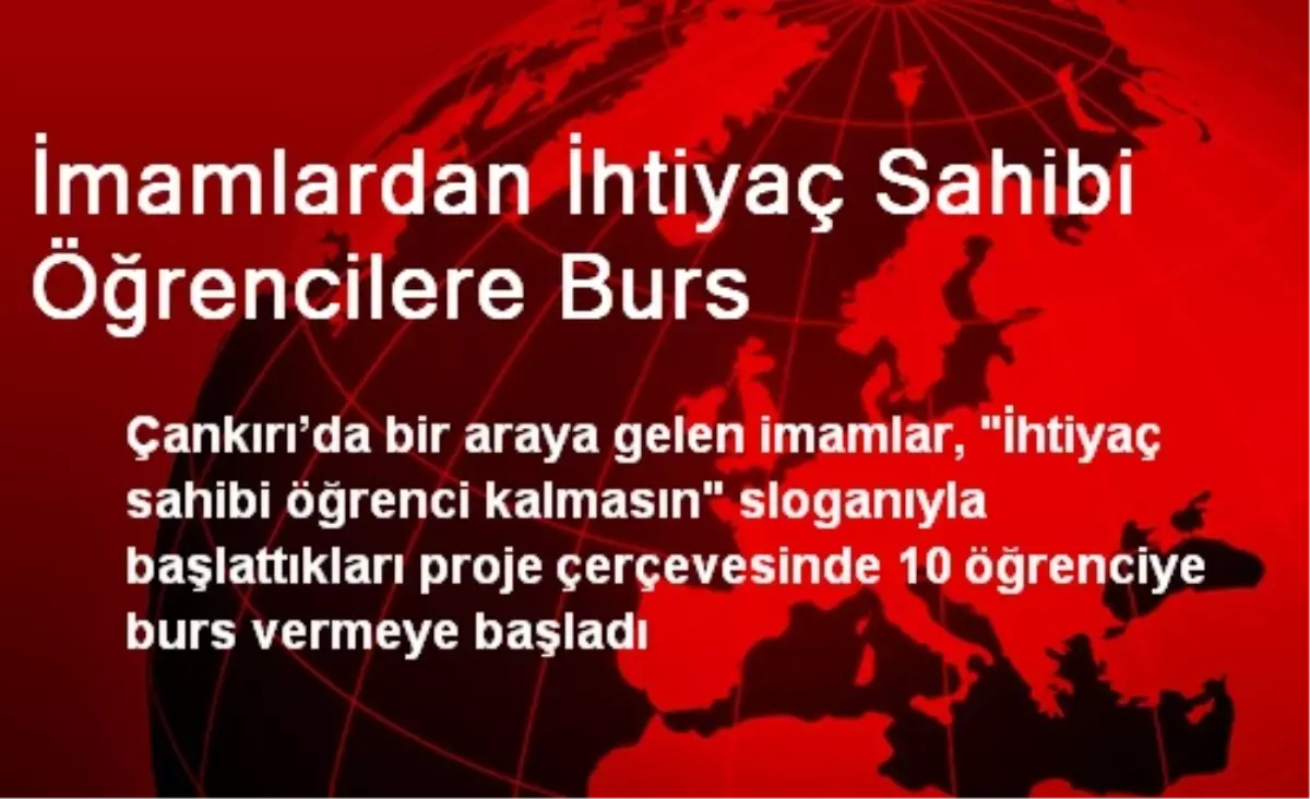 İmamlardan İhtiyaç Sahibi Öğrencilere Burs