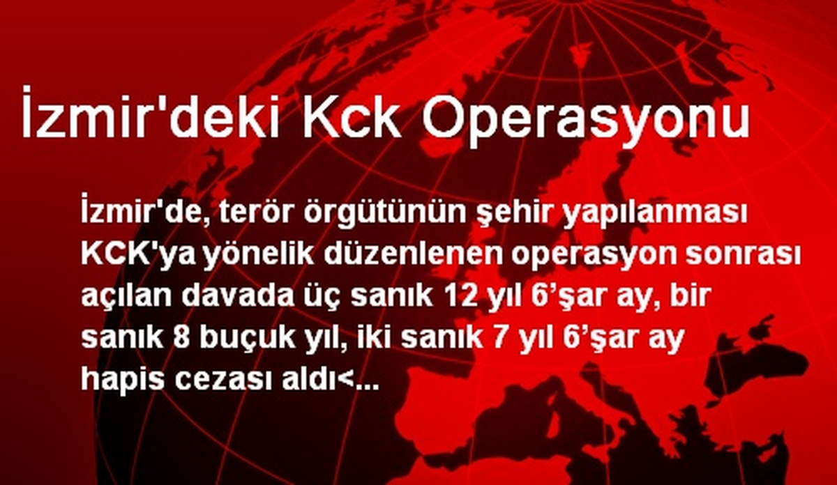 İzmir\'deki Kck Operasyonu