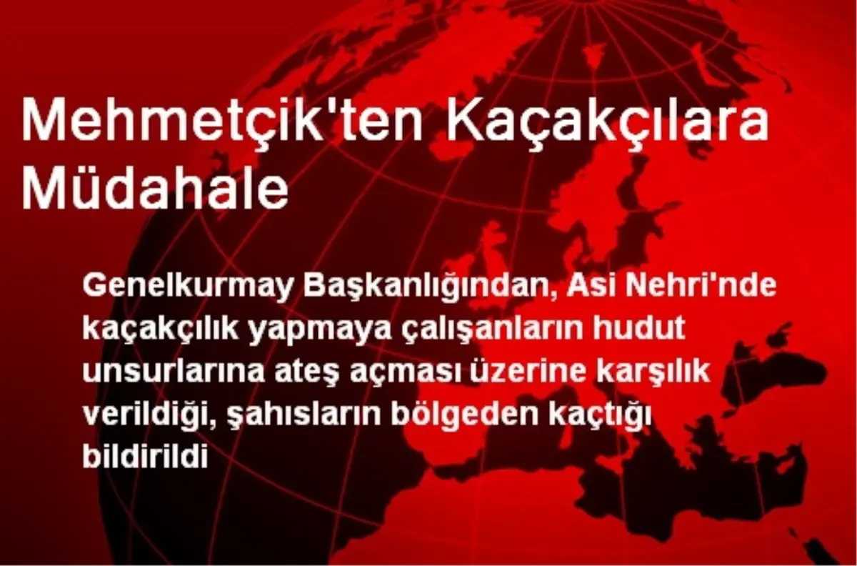 Mehmetçik\'ten Kaçakçılara Müdahale