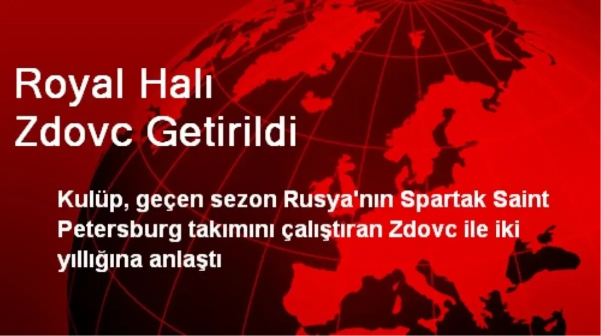 Royal Halı Gaziantep\'te Başantrenörlüğe Zdovc Getirildi