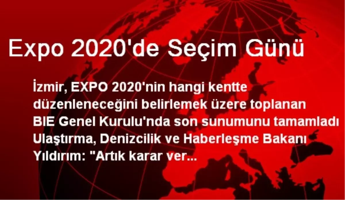 Expo 2020\'de Seçim Günü